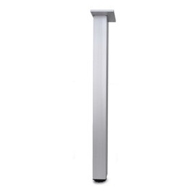 Adjustable Square Alu Breakfast Bar Worktop Support Table Leg 820mm - Size 46 mm - Pack of 1