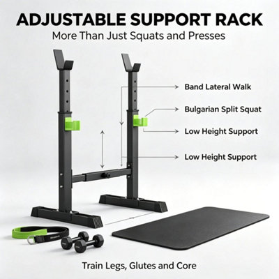 Adjustable Squat Stand Barbell Rack, Heavy Duty