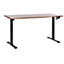 Adjustable Standing Desk 160 x 72 cm Dark Wood and Black DESTINES