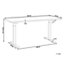 Adjustable Standing Desk 160 x 72 cm Dark Wood and White DESTINES