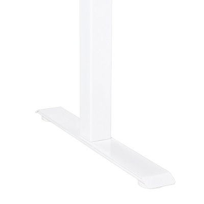 Adjustable Standing Desk 160 x 72 cm Dark Wood and White DESTINES