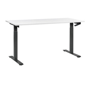 Adjustable Standing Desk 160 x 72 cm White and Black DESTINES