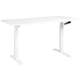 Adjustable Standing Desk 160 x 72 cm White DESTINES