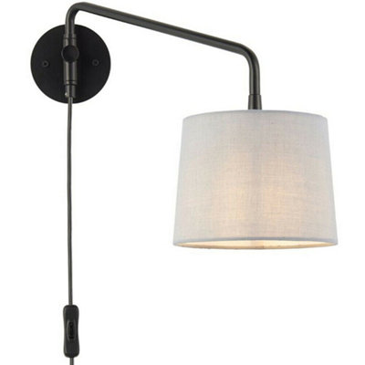 Swing arm wall light deals plug in