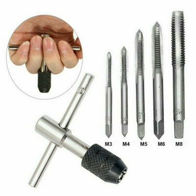 Adjustable T Handle Tap Wrench Set With M3 M4 M5 M6 M8 Taps Hand ...