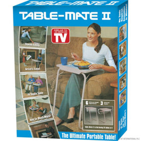 Adjustable Table Mate Express Portable Dinner Laptop Tray Folding Desk Sofa New