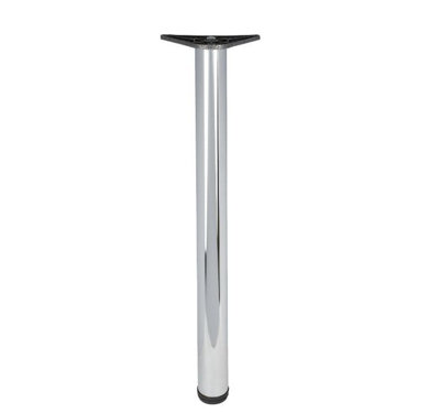 Adjustable table, worktop leg 60 x 710 - chrome