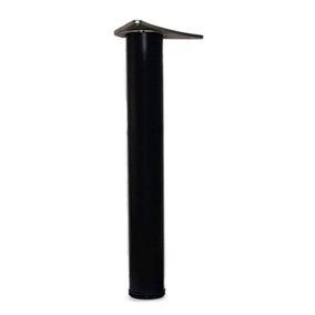 Adjustable table, worktop leg 60 x870 - black
