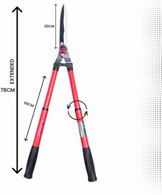 Adjustable Telescopic Garden Shears - Extendable 56cm to 78cm
