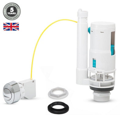 Adjustable Toilet Dual Flush Valve 1.5 & 2" with Cable Push Button