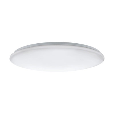 Adjustable White Flush Ceiling Light with LED Bulb - Dimmable and Remote Control