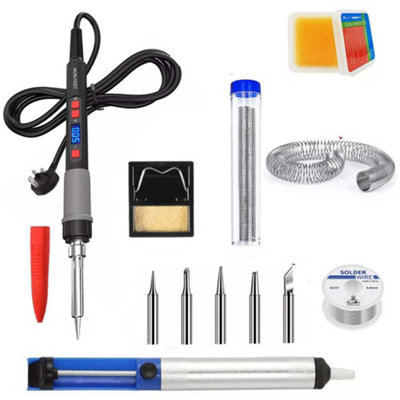 Station De Soudure 80W Réglable 200°C-450°C - Kit Complet Avec Pompe à Dessouder, Pince, Étain - Marque SREMTCH