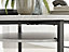 Adley Grey Concrete Effect and Black Metal Round Dining Table with Storage Shelf for Modern Industrial Minimalist Dining Room