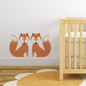 Adorable Pair of Fox Wall Stickers