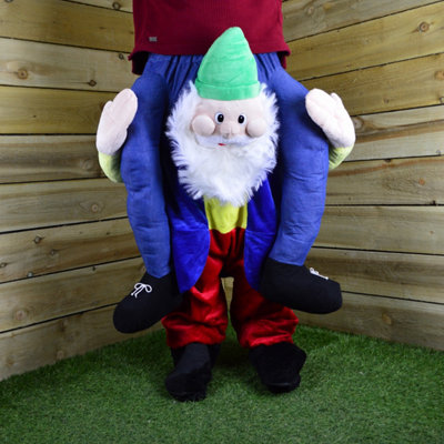 Adult Novelty Elf Carrying You Christmas Fancy Dress Costume 1 Size DIY at B Q