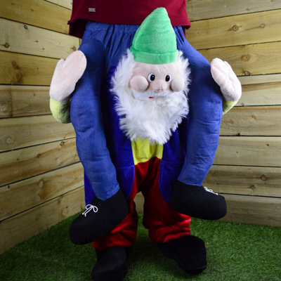 Adult Novelty Elf Carrying You Christmas Fancy Dress Costume 1