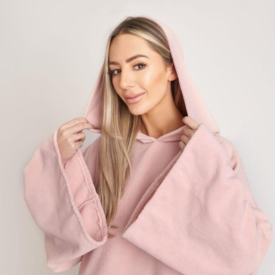 Adult Poncho Oversized Hooded Towel Bath Robe - 3
