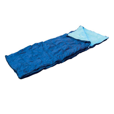 Adult Sized Blue Waterproof & Windproof Single Sleeping Bag Ideal For Camping