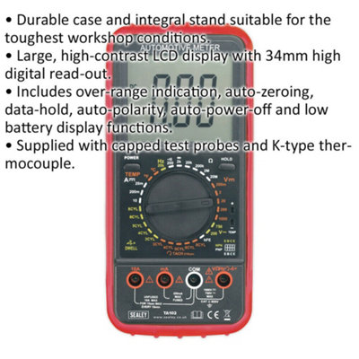 Advanced 11 Function Digital Automotive Analyzer with LCD Display for Vehicle Diagnostics