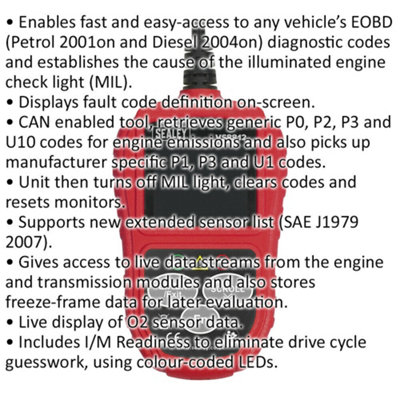 Advanced EOBD Code Reader with Live Data Stream for Automotive Diagnostics