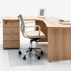Advantagemat PVC Lipped Chair Mat for Hard Floor - 115 x 134cm