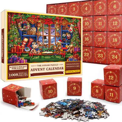 Calendario Dell'Avvento 2025 Con Puzzle Da 1008 Pezzi – 24 Scatole, Formato 70x50 Cm, Gioco Per Famiglia, Regalo Di Natale Per Bambini E Adulti - 2