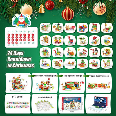 Advent Calendar 2026 Christmas Building Blocks Calendar, 24 Days Xmas ...