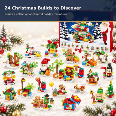 Advent Calendar 2026 Christmas Building Blocks Calendar, 24 Days Xmas ...
