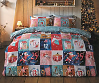 Advent Calendar Reversible Duvet Cover Set Winter/Christmas Bedding