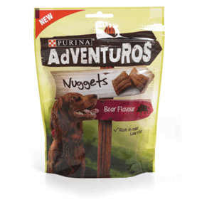 Adventuros Nuggets Dog Treats Boar Flavour 90g (Pack of 6)