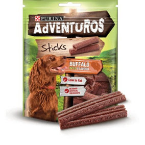 Adventuros Sticks Dog Treats Buffalo Flavour 120g (Pack of 6)