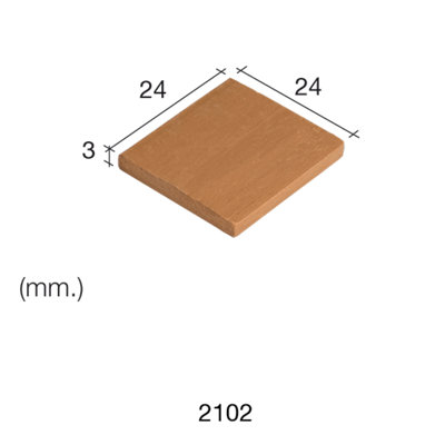 Aedes Ars Red Tile 24 x 24 x 3 (Pack of 25 Tiles)
