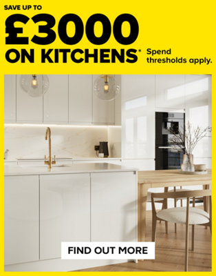 Save up to £3000 on kitchens. Spend thresholds apply. Terms and conditions at the end of this page. Shop now.