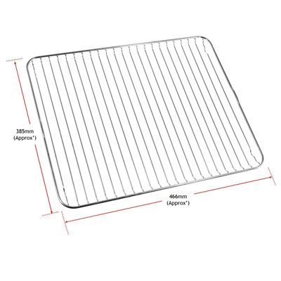 Grille métallique 46,6 x 38,5 x 2,2 CM pour four à vapeur AEG