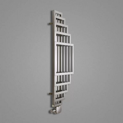 Aeon Podium Radiator 1200 x 400 mm Brushed Stainless Steel, Hot Water ...