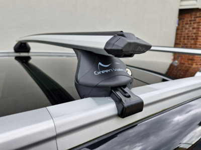 Aerodynamic Roof Rack Rail Wing Bars in Silver - 5