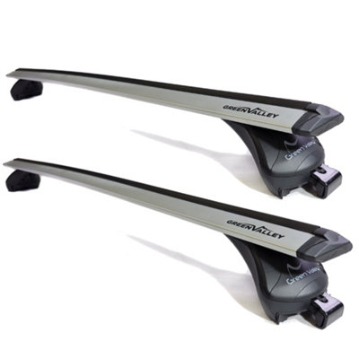 Aerodynamic Roof Rack Rail Wing Bars in Silver - 7