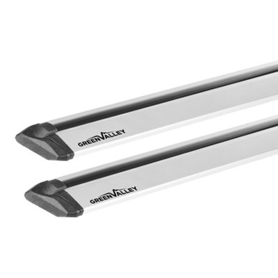 Aerodynamic Roof Rack Rail Wing Bars in Silver - 8