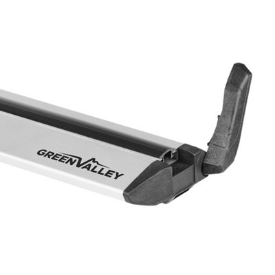 Aerodynamic Roof Rack Rail Wing Bars in Silver - 9