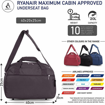 Aerolite MiniMax Ryanair Maximum 40x20x25cm Size Cabin Hand