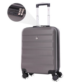 Aerolite 55x40x20cm Ryanair Priority Max 40L Lightweight Hard Shell Carry On Hand Cabin Luggage Suitcase 55x40x20 with 4 Wheels &