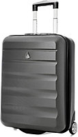 Aerolite 55x40x20cm Ryanair Priority Max 40L Lightweight Hard Shell Carry On Hand Cabin Luggage Travel Suitcase 55x40x20 with 2 Wh