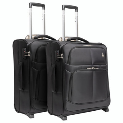 Aerolite 56x45x25cm 60L Ultra Lightweight Eco Friendly Carry On Hand Cabin Luggage Travel Suitcase 56x45x25 with 2 Wheels & TSA Ap