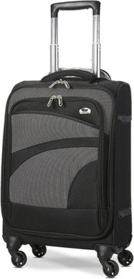 Aerolite Lightweight 4 Wheel Carry On Hand Cabin Luggage Suitcase Black Grey for British Airways Ryanair (Priority) easyJet (Plus/