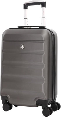 Aerolite Lightweight 55cm Hard Shell 34L Travel Carry On Hand Cabin Luggage Suitcase 4 Wheels, Approved for over 100 airlines
