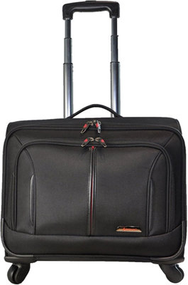 Aerolite Rolling Padded Laptop Case Bag 4 Wheels Fits up to 15.6