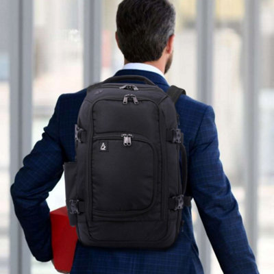 Aerolite Ryanair Approved Cabin Backpack Black, 40x20x25cm