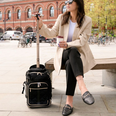 Aerolite Single 20L Ryanair Cabin Backpack Trolley Bag, 40x20x25cm