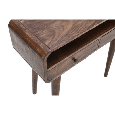 Aertona Dark Mango Wood Console Table with 2 Drawers