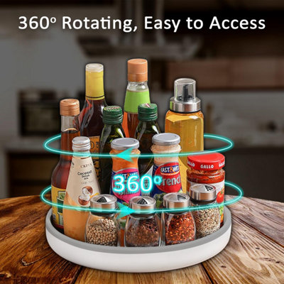 AEX 360 Rotating Lazy Susan Turntable Spice Rack Kitchen Cupboard ...